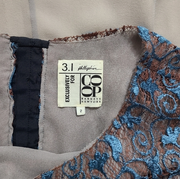 3.1 Phillip Lim Barneys Newyork Short Sleeve 100% Silk Midi Dress Womens Size 2 - Picture 12 of 15